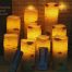 Battery Operated Flameless Candles with 10 Key Remote Control birch bark decor