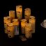 Battery Operated Flameless Candles with 10 Key Remote Control birch bark decor1