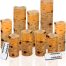 Battery Operated Flameless Candles with 10 Key Remote Control birch bark decor3