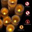 Battery Operated Flameless Candles with 10 Key Remote Control birch bark details