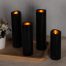 Battery Operated Flameless Candles with 10 Key Remote Control black 9pack decor1