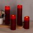 Battery Operated Flameless Candles with 10 Key Remote Control burgundy 9pack table