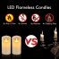 Battery Operated Flameless Candles with 10 Key Remote Control ivory 2pack flameless