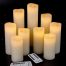 Battery Operated Flameless Candles with 10 Key Remote Control ivory 9pack