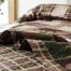 Bed Cover Soft Polyester Reversible Wildlife Bedspread brown green full4