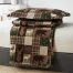 Bed Cover Soft Polyester Reversible Wildlife Bedspread brown green full6