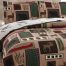 Bed Cover Soft Polyester Reversible Wildlife Bedspread white brown2