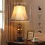 Bell Shape Faux Silk Shade Traditional Table Lamp Bronze Warm White dimension