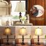 Bell Shape Faux Silk Shade Traditional Table Lamp Bronze Warm White mode