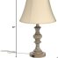 Bell Shape Faux Silk Shade Traditional Table Lamp Washed white dimension1