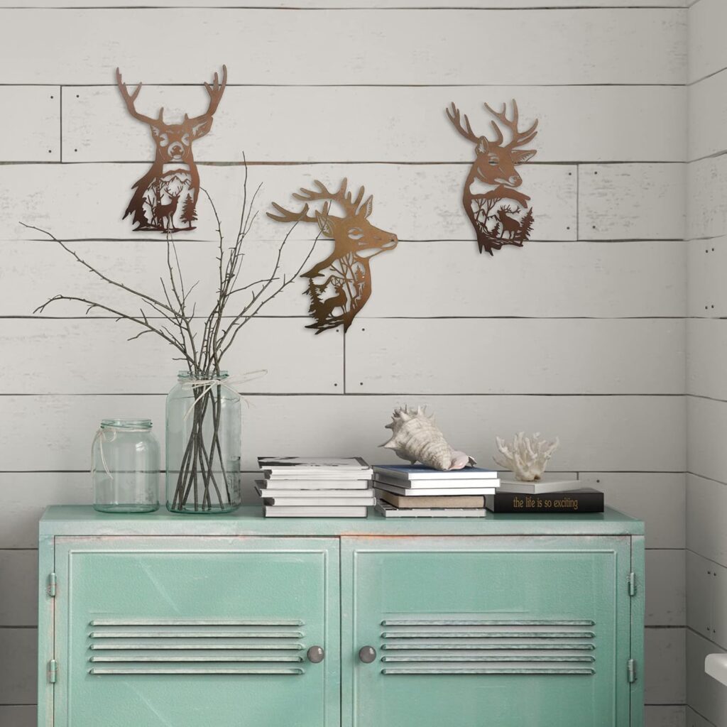 Deer Decor Rustic Wall Art Design 2