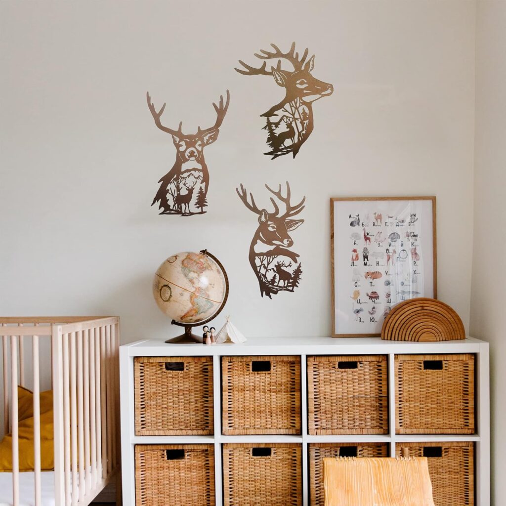 Deer Decor Rustic Wall Art Design 5
