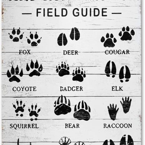 Elegant Rustic Animal Tracks Sign Wall Art 1