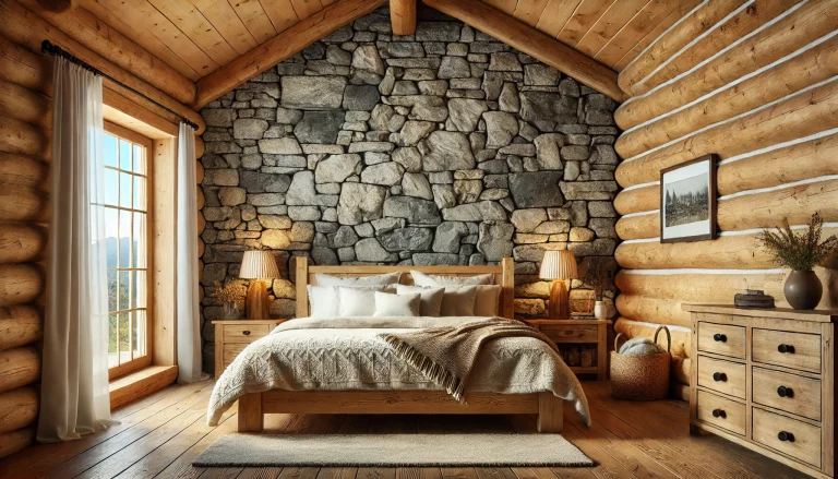 Remake Your Bedroom with Log Cabin Ideas - 01