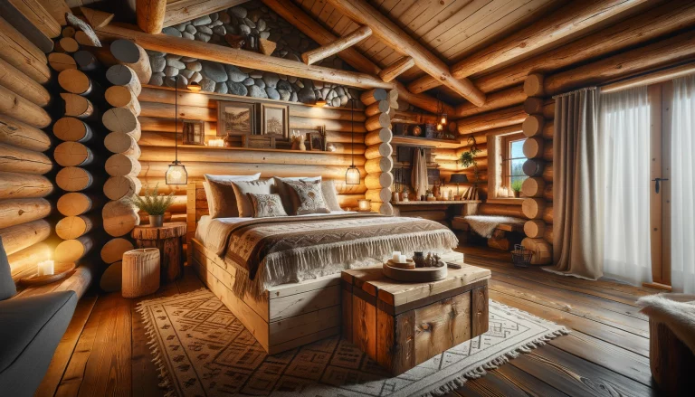 Remake Your Bedroom with Log Cabin Ideas - 01