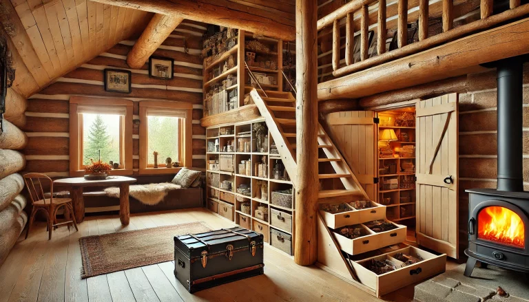 Smart Storage Solutions in Practical Log Cabin Ideas