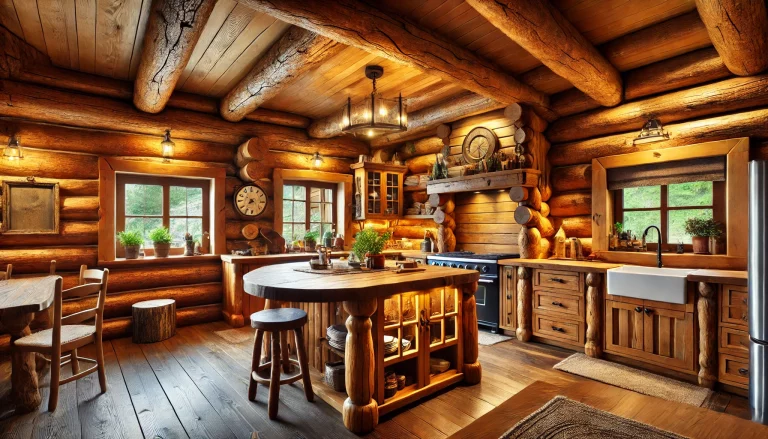 Transform Your Kitchen with Log Cabin Ideas - 01