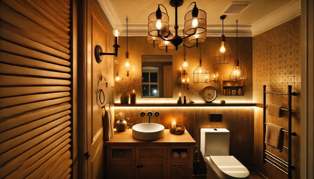 Warm Bathroom Lighting Ideas - 04