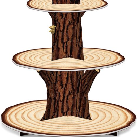 Wooden Cupcake Stand Rustic Three Tier Display 1